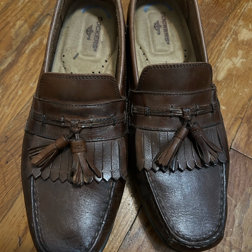 Dockers Brown Leather Loafers with Tassels